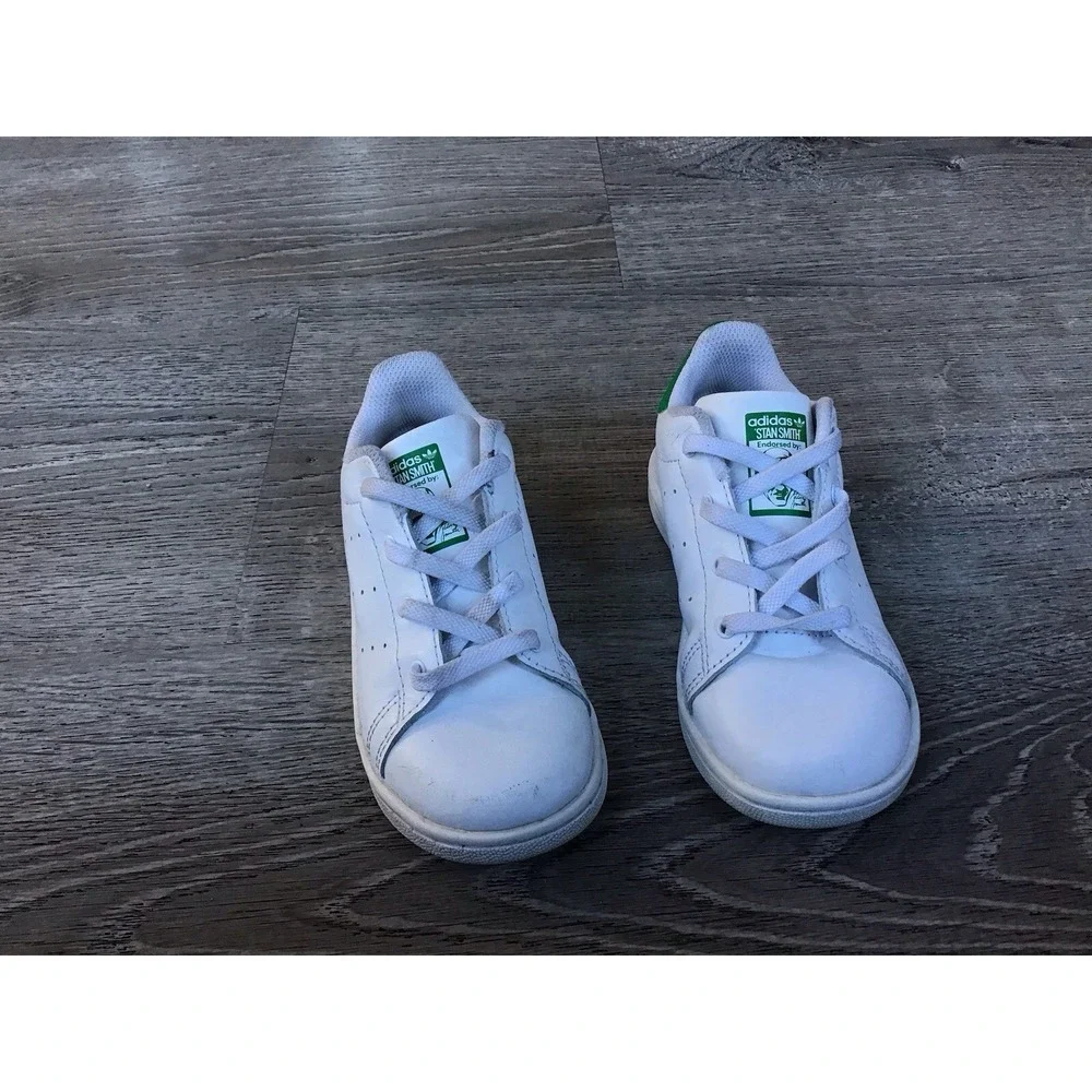 Adidas Stan Smith Toddler 9K White Lace Up Sneakers JP9723 Shoes